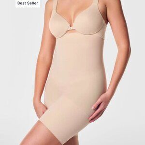 Spanx Power Series High-Waisted Mid-Thigh Shorts – 1X – Soft Nude – NWOT
